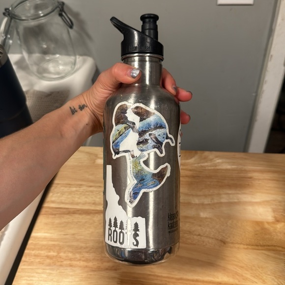 32 oz Vacuum Insulated Silver Klean Kanteen Water Bottle w Idaho and Colorado - Picture 1 of 5